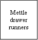 Text Box: Mettle drawer runners